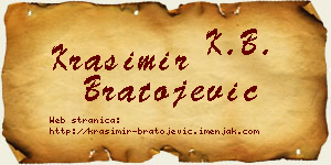Krasimir Bratojević vizit kartica